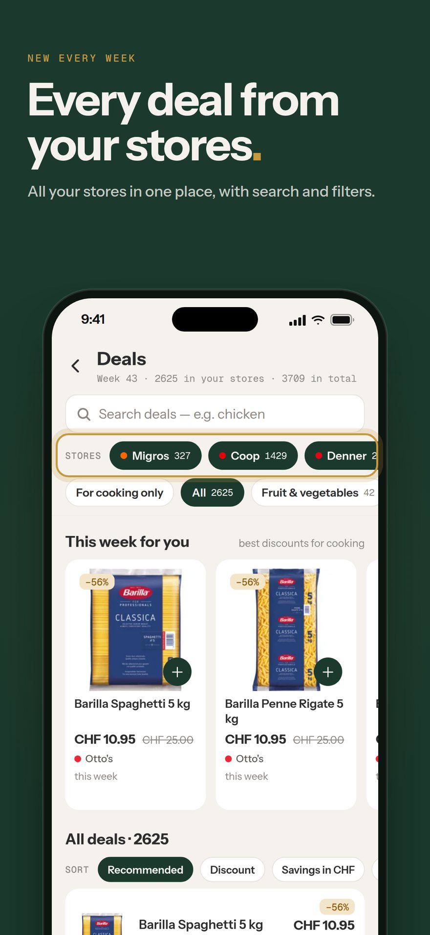 Deals: Every deal from your stores.